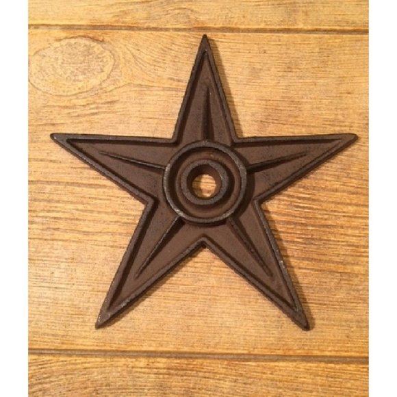 Six Cast Iron 9" Anchor Plates Center Hole Star - Picture 7 of 10